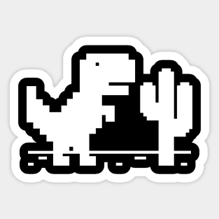 Game Pixel Dinosaur, No internet connection Sticker